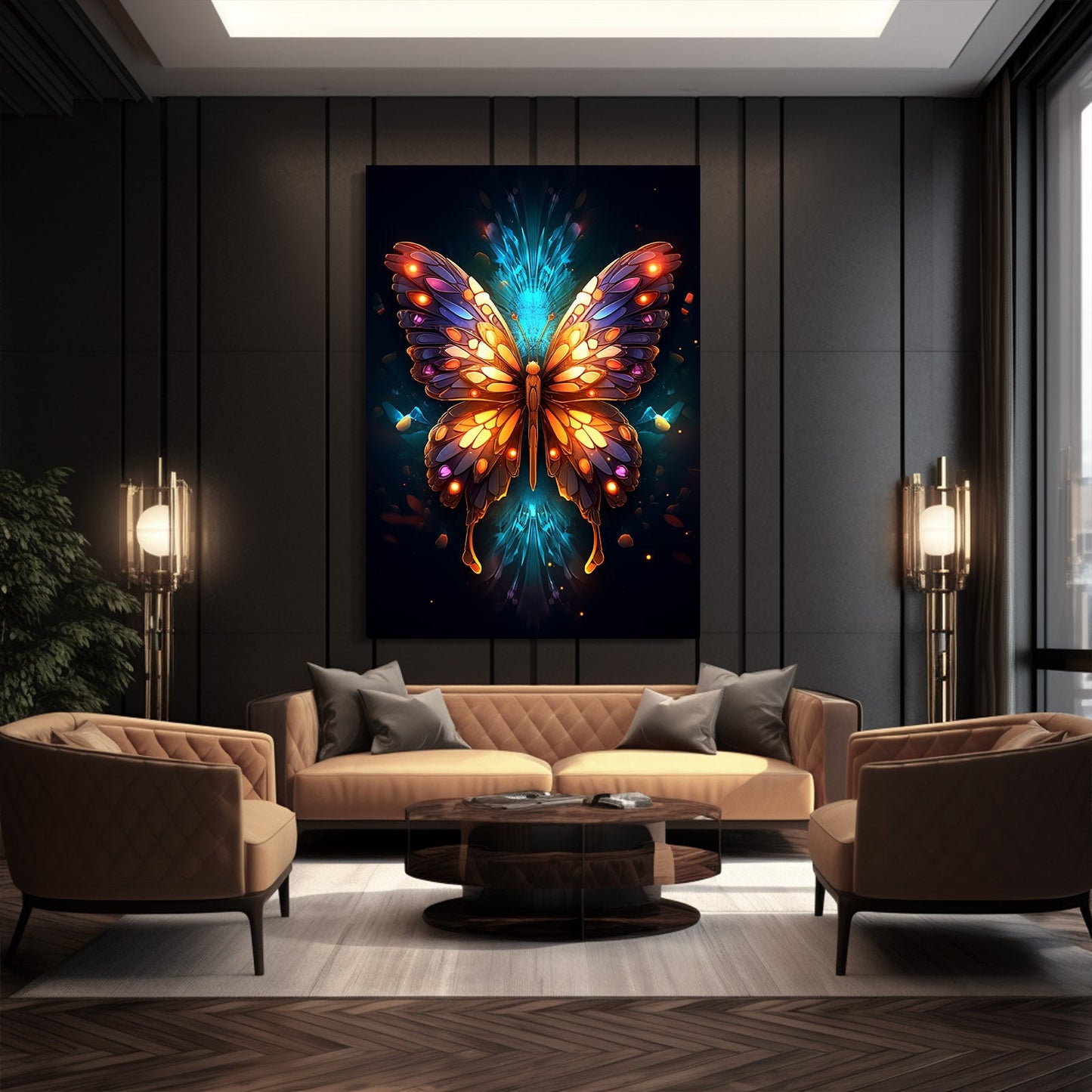 Radiant Butterfly Wall Art