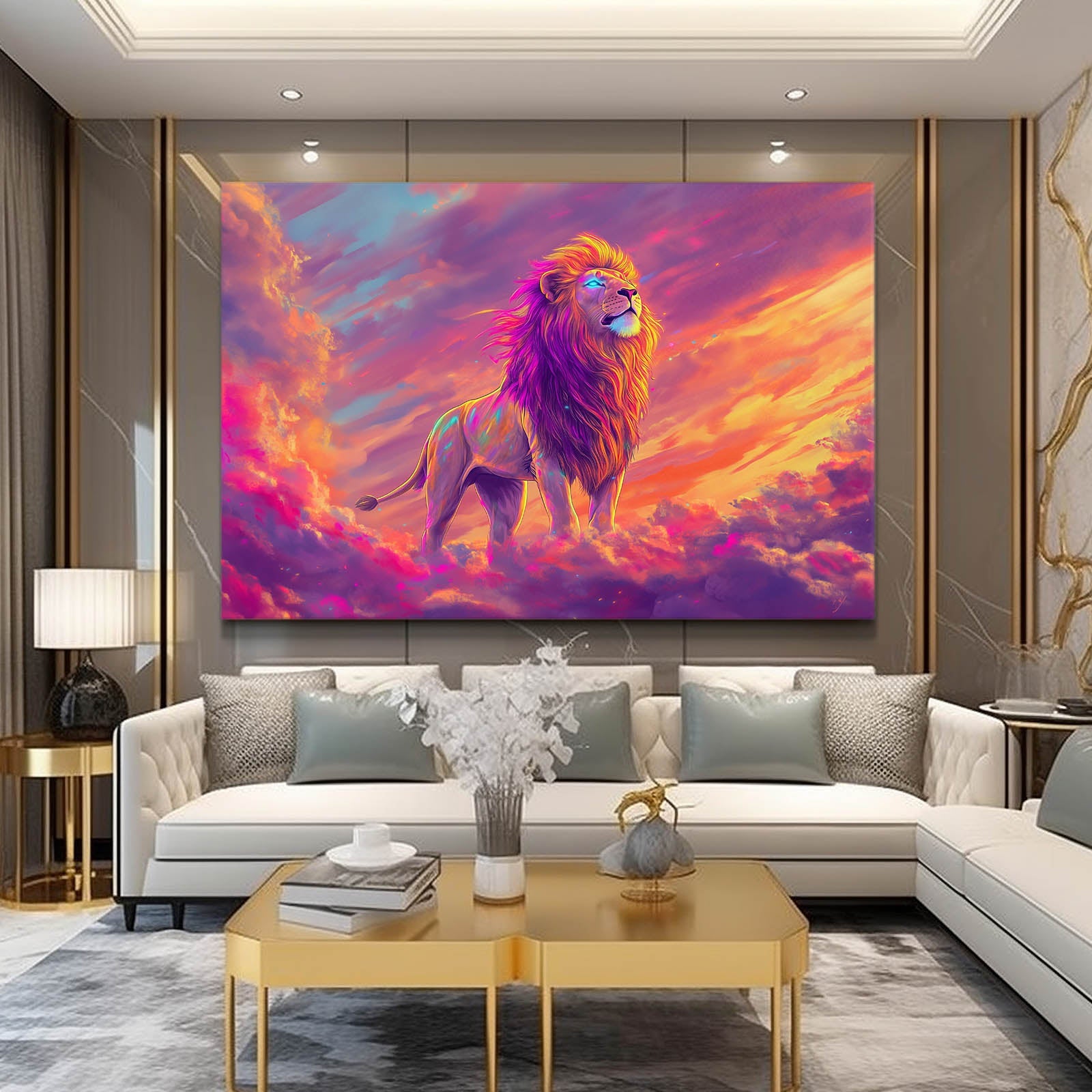 Radiant Majesty Lion Art