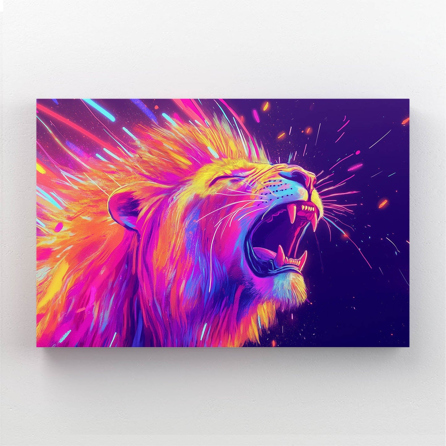 Radiant Roaring Lion Art
