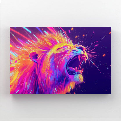 Radiant Roaring Lion Art