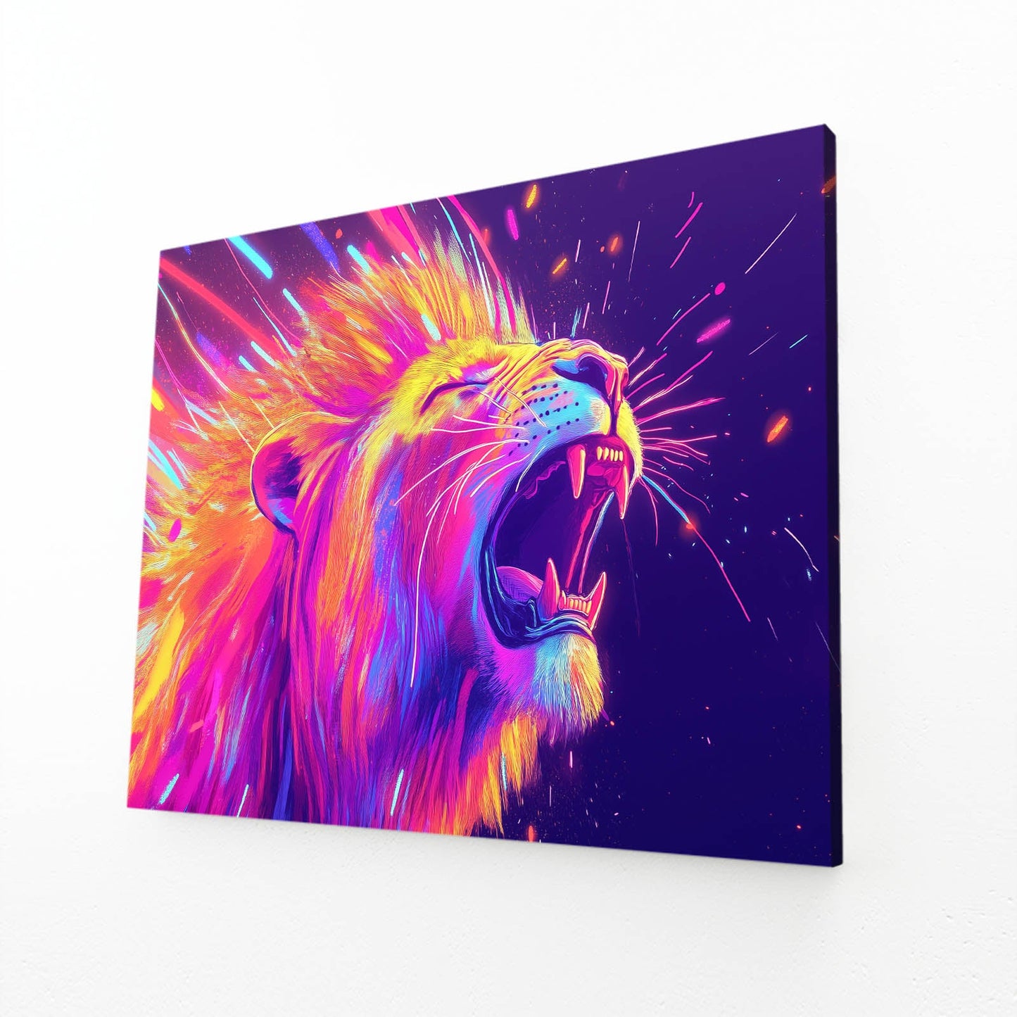 Radiant Roaring Lion Art