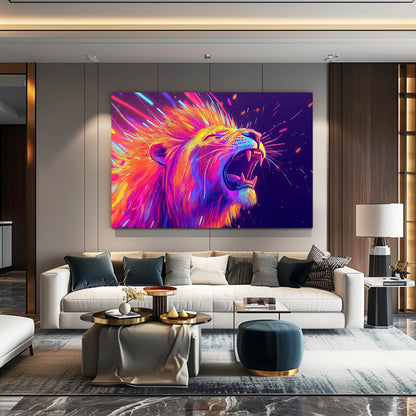 Radiant Roaring Lion Art