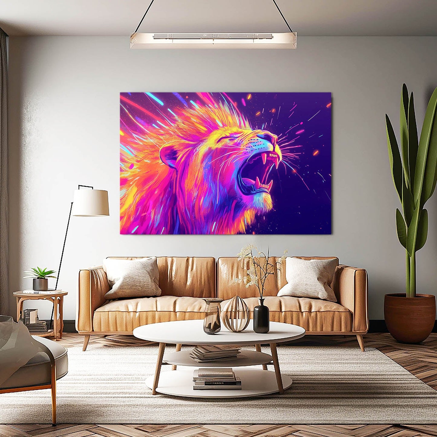 Radiant Roaring Lion Art