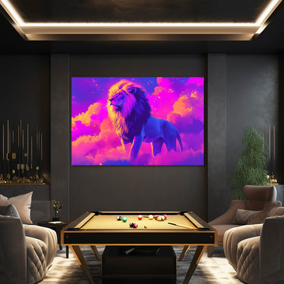 Radiant Sky Lion Canvas