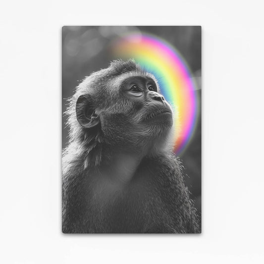 Rainbow Arc Gaze Monkey Wall Art – rainbow arc gaze monkey canvas print