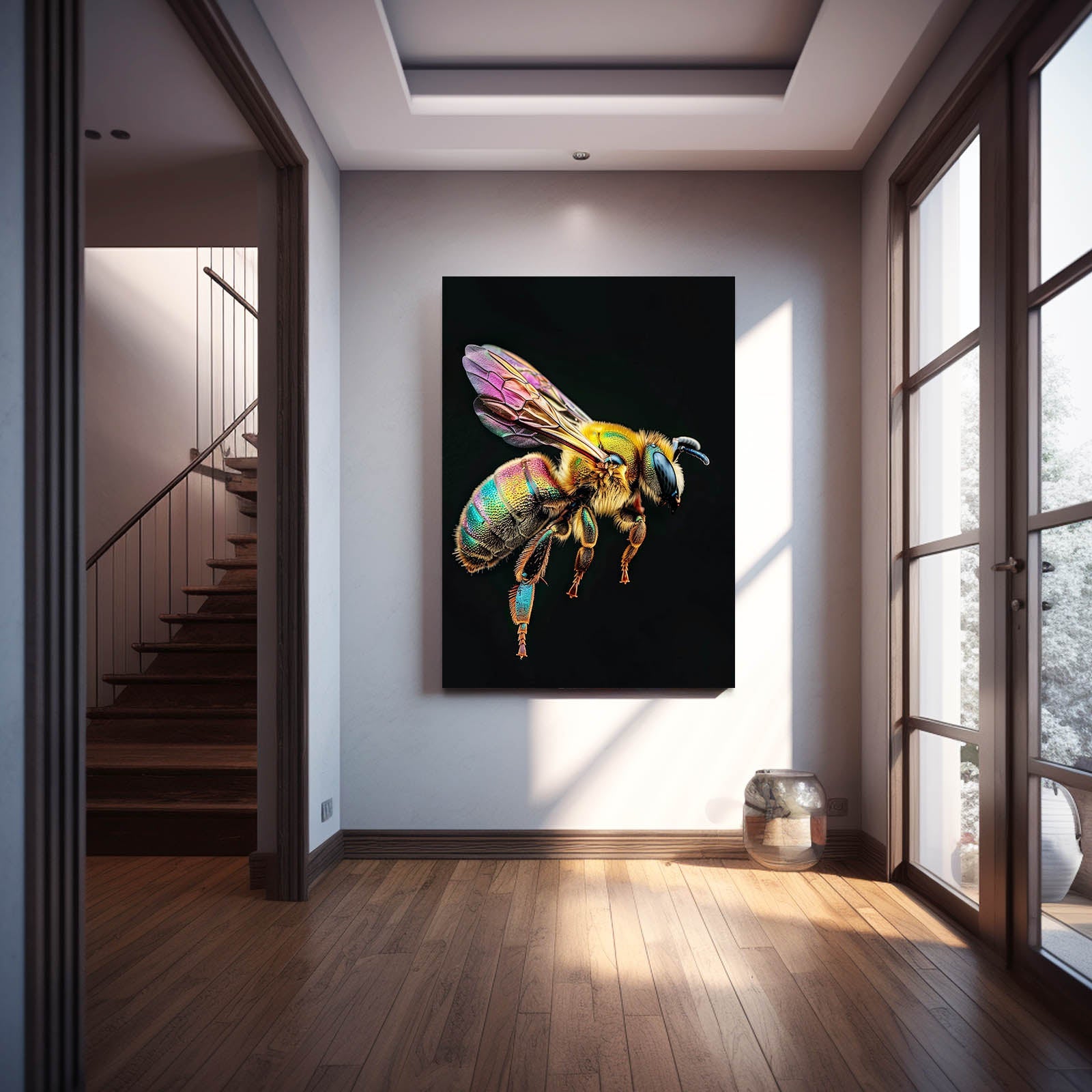 Rainbow Bee Art