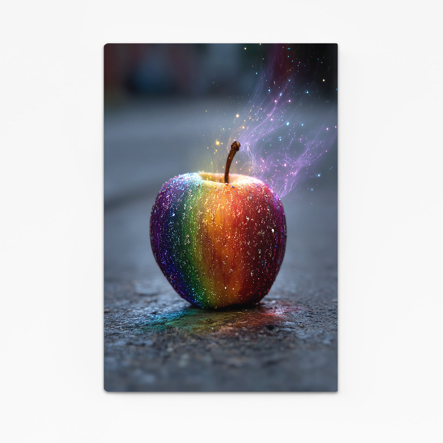 Rainbow Smoke Apple Art – rainbow smoke apple canvas print