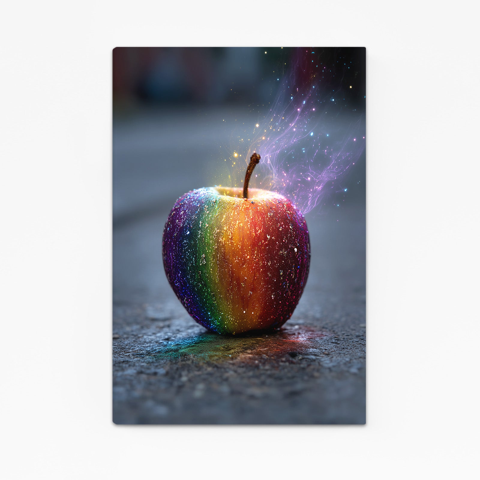 Rainbow Smoke Apple Art – rainbow smoke apple canvas print