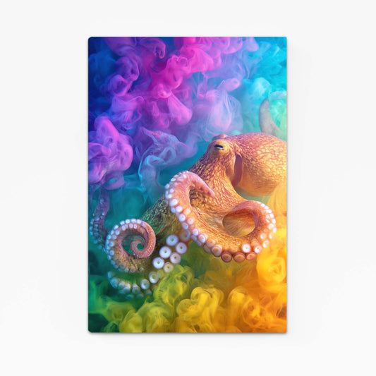 Rainbow Smoke Octopus Canvas – rainbow smoke octopus canvas print