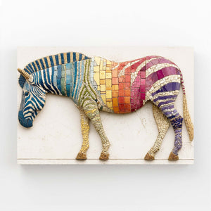 Rainbow Zebra Canvas