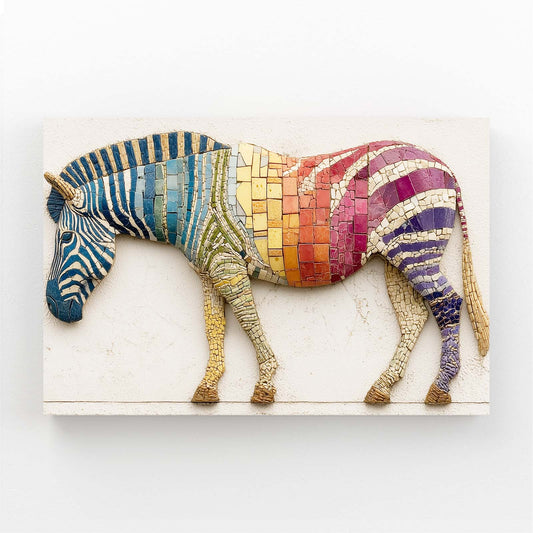 Rainbow Zebra Canvas – rainbow canvas print