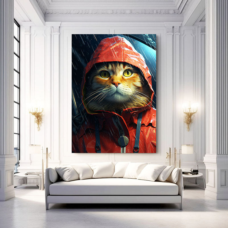 Rainy Day Cat Wall Art