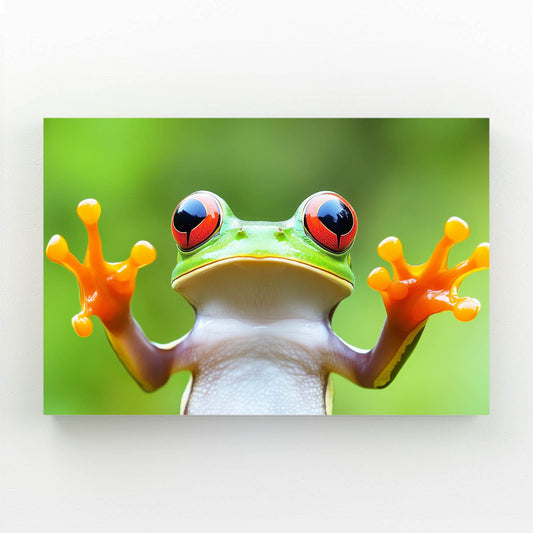 Reaching Treefrog Frog Prints – reaching treefrog frog canvas print