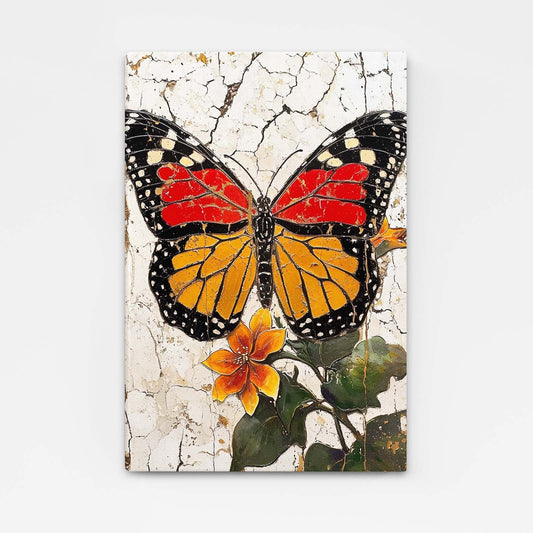 Red And Orange Butterfly Wall Art