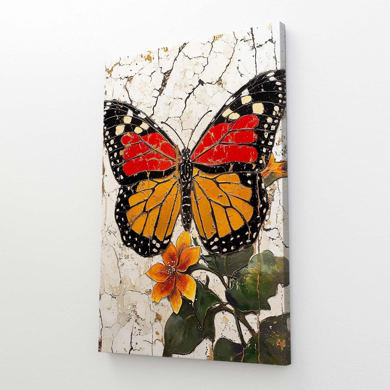 Red And Orange Butterfly Wall Art