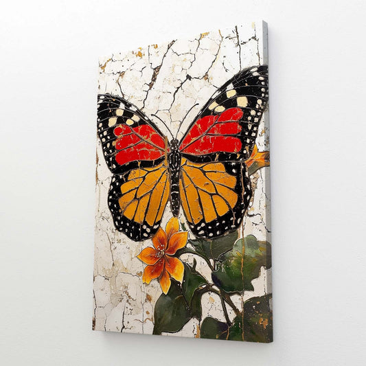 Red And Orange Butterfly Wall Art