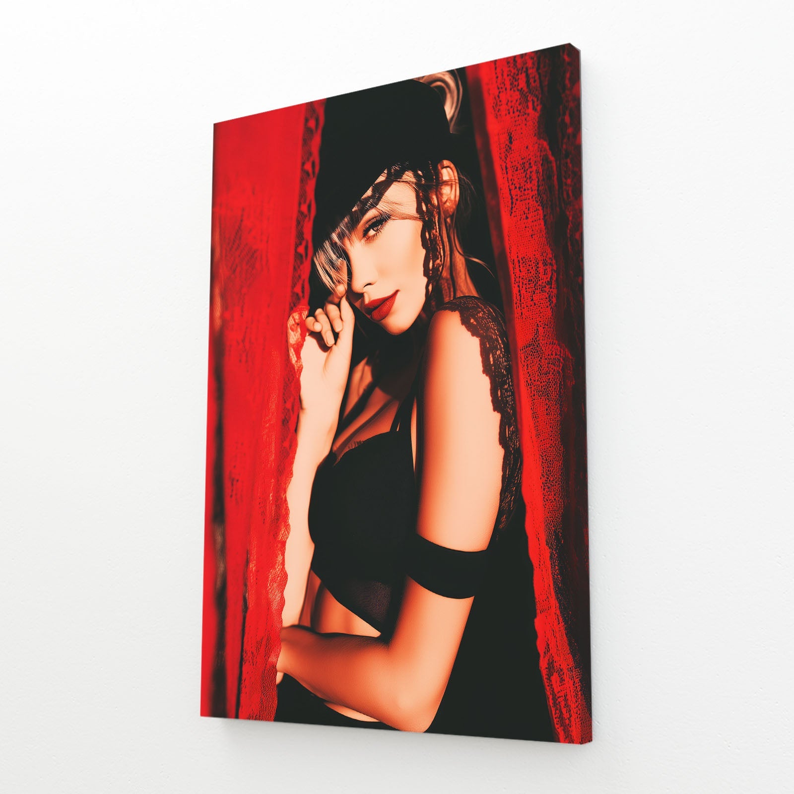 Red Curtain Photography Prints – canvas print, view 2