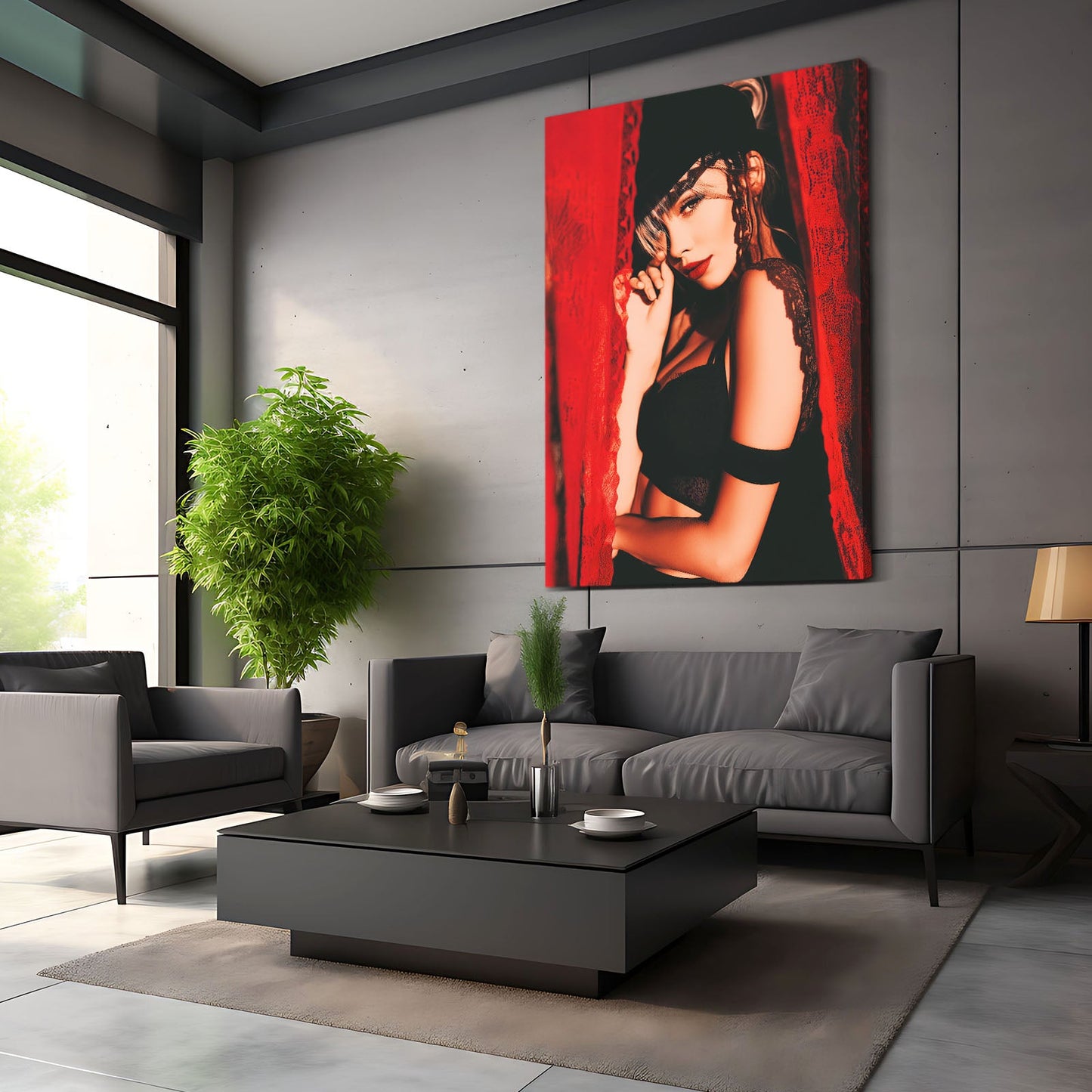 Red Curtain Photography Prints – canvas print, view 5