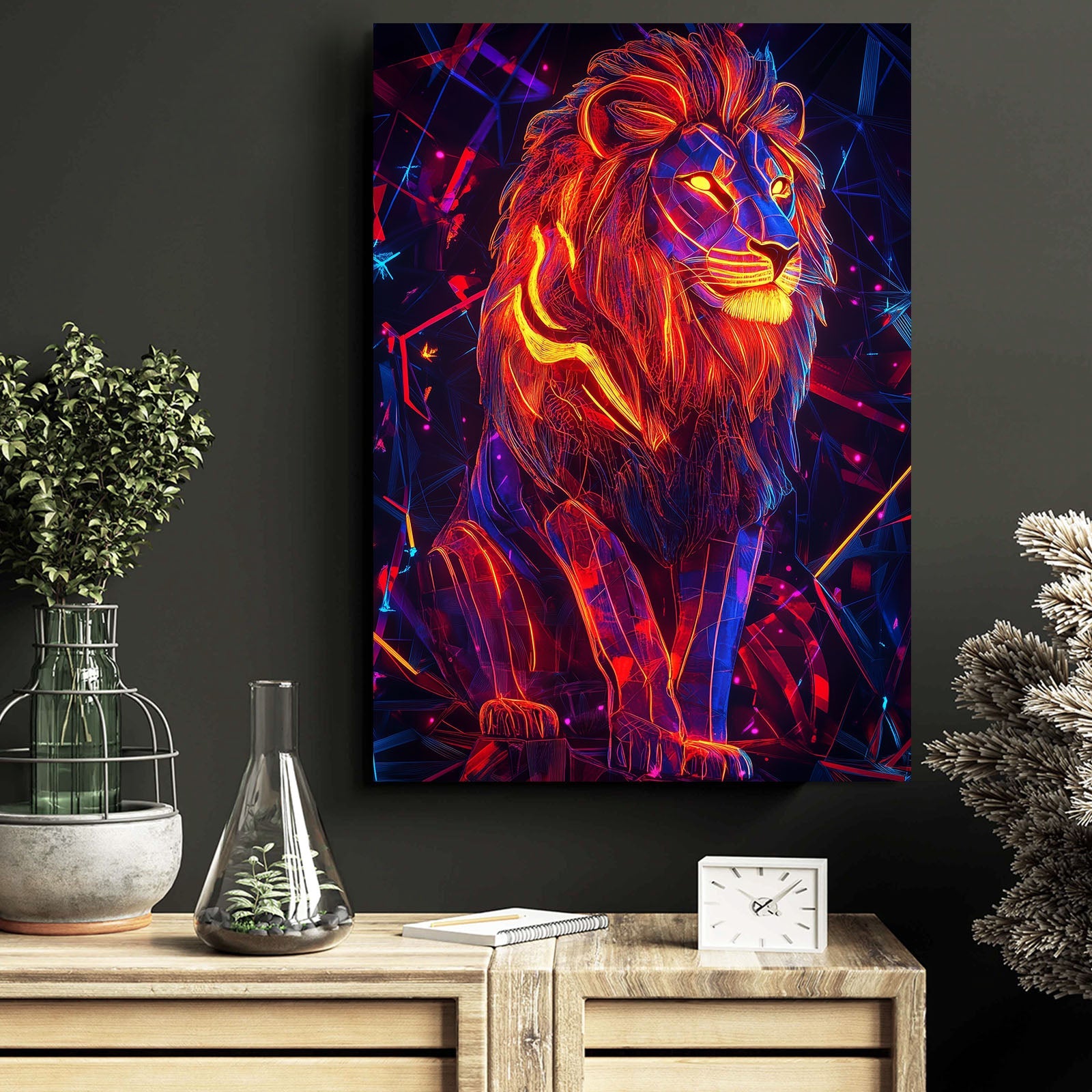 Red Lion Canvas — digital canvas print in pink tones, view 4