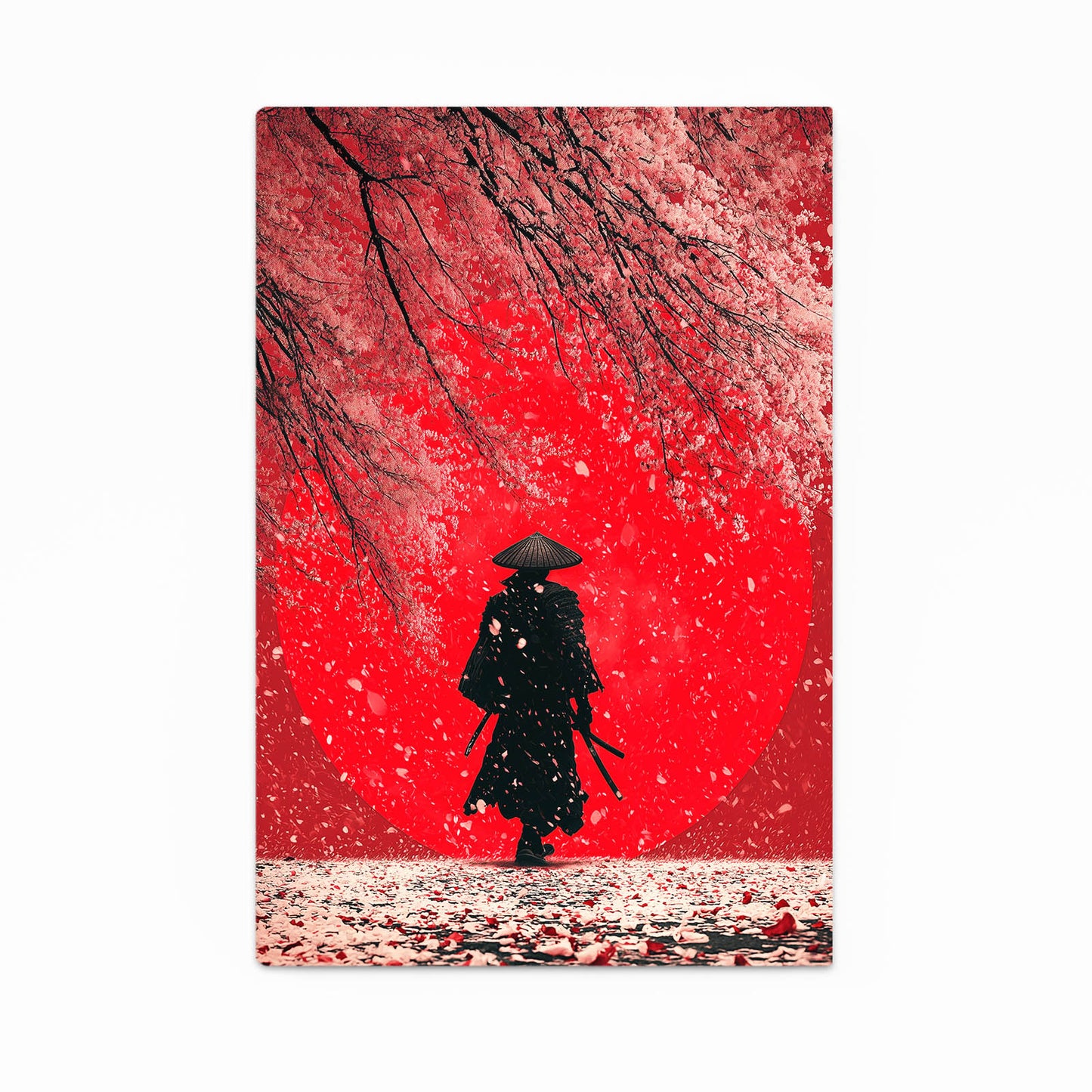 Red Snow Samurai Cherry Blossom Prints – red snow samurai cherry blossom canvas print