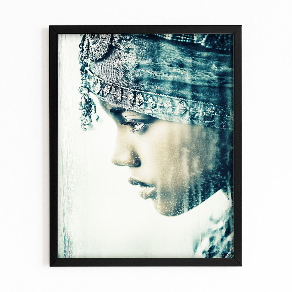 Regal Profile Black and White Photography – with Premium Black frame on white background