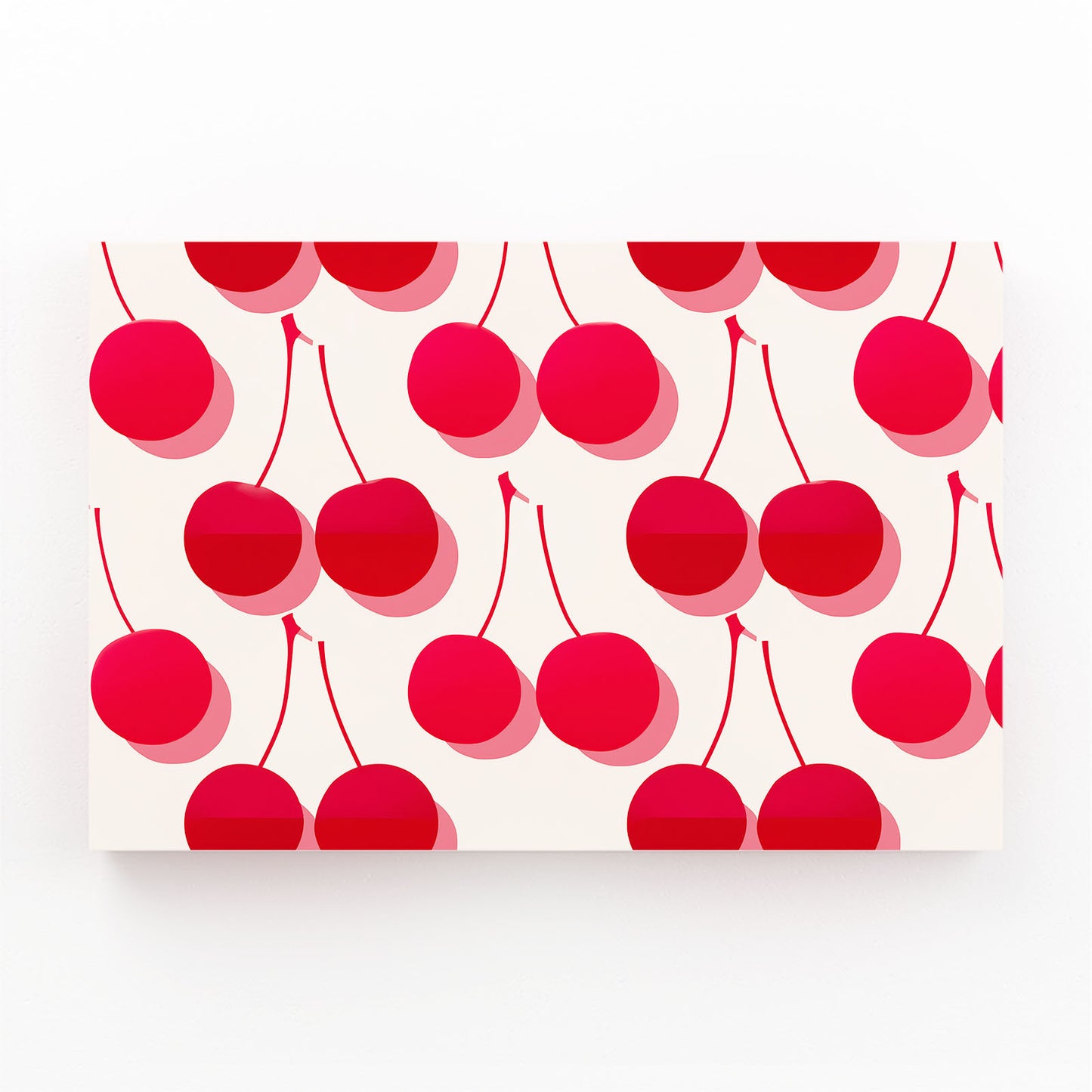 Retro Cherry Pattern Fruit Canvas Art – retro cherry pattern fruit canvas print