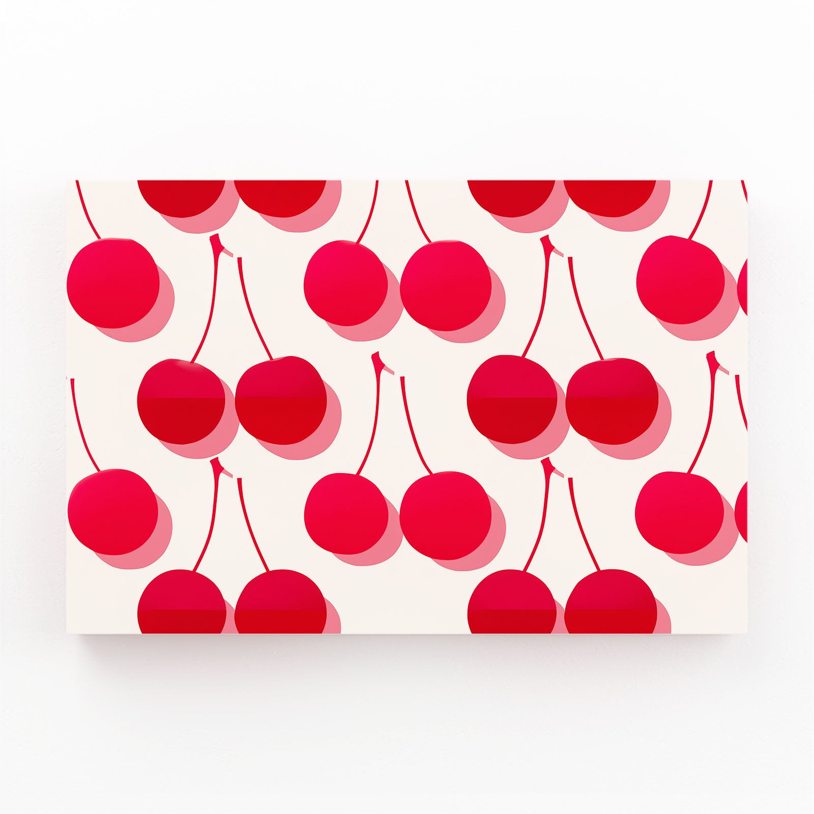 Retro Cherry Pattern Fruit Canvas Art – retro cherry pattern fruit canvas print