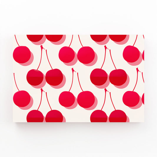 Retro Cherry Pattern Fruit Canvas Art – retro cherry pattern fruit canvas print