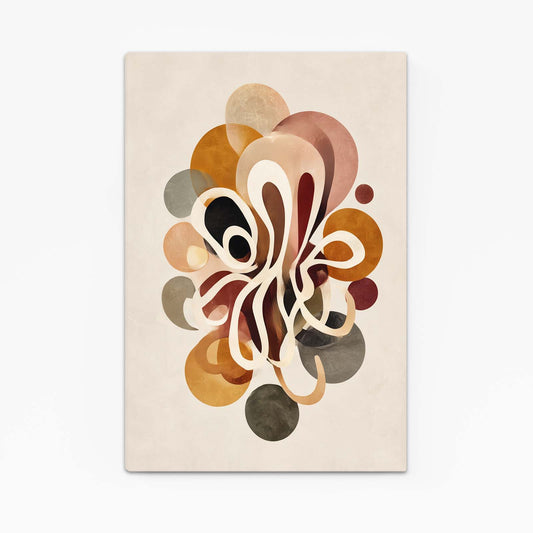 Retro Circle Bloom Octopus Wall Art – retro circle bloom octopus canvas print