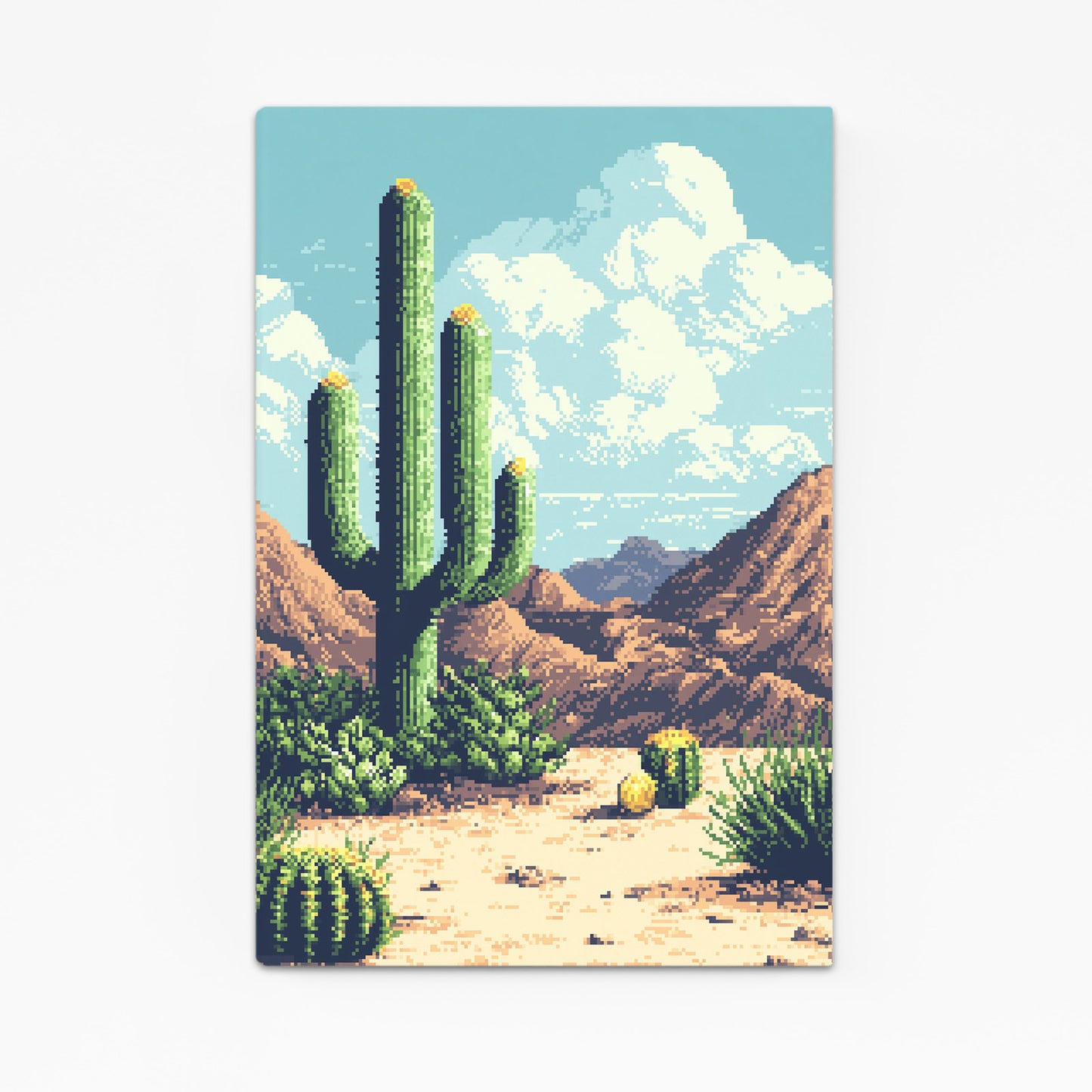 Retro Poster Desert Cactus Canvas Art – retro poster desert cactus canvas print