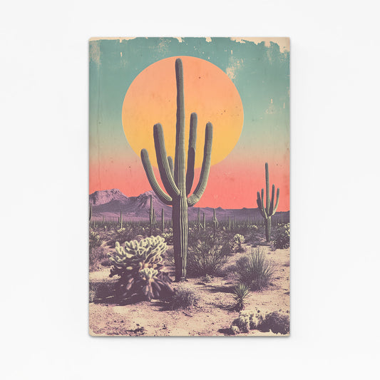 Retro Sun Poster Cactus Wall Decor – retro sun poster cactus canvas print