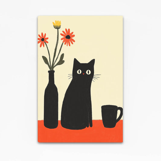 Retro Table Cat Wall Art
