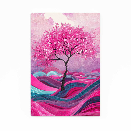 Rolling Pink Waves Cherry Blossom Wall Decor – rolling pink waves cherry blossom canvas print