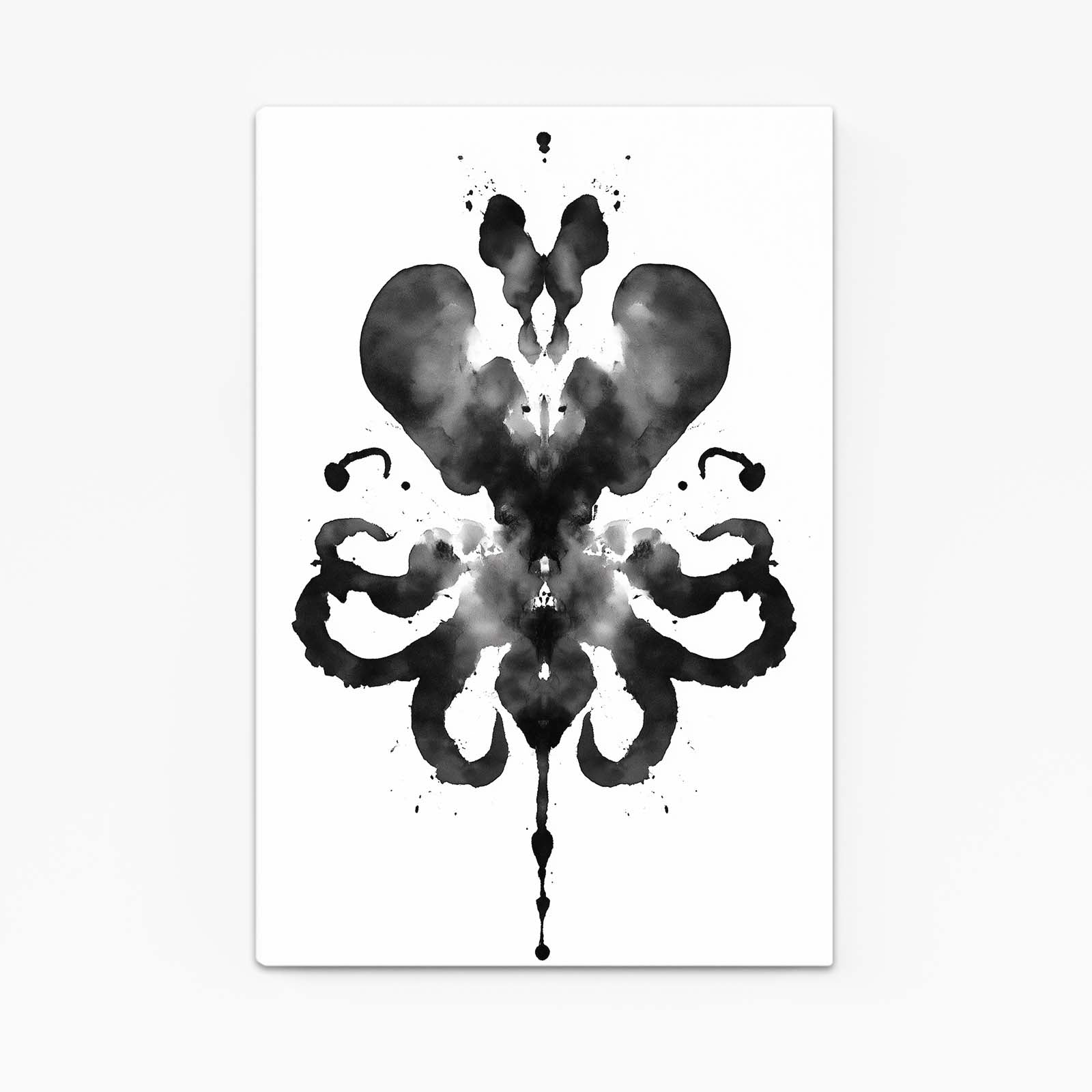 Rorschach Ink Octopus Canvas – angled canvas view on white background