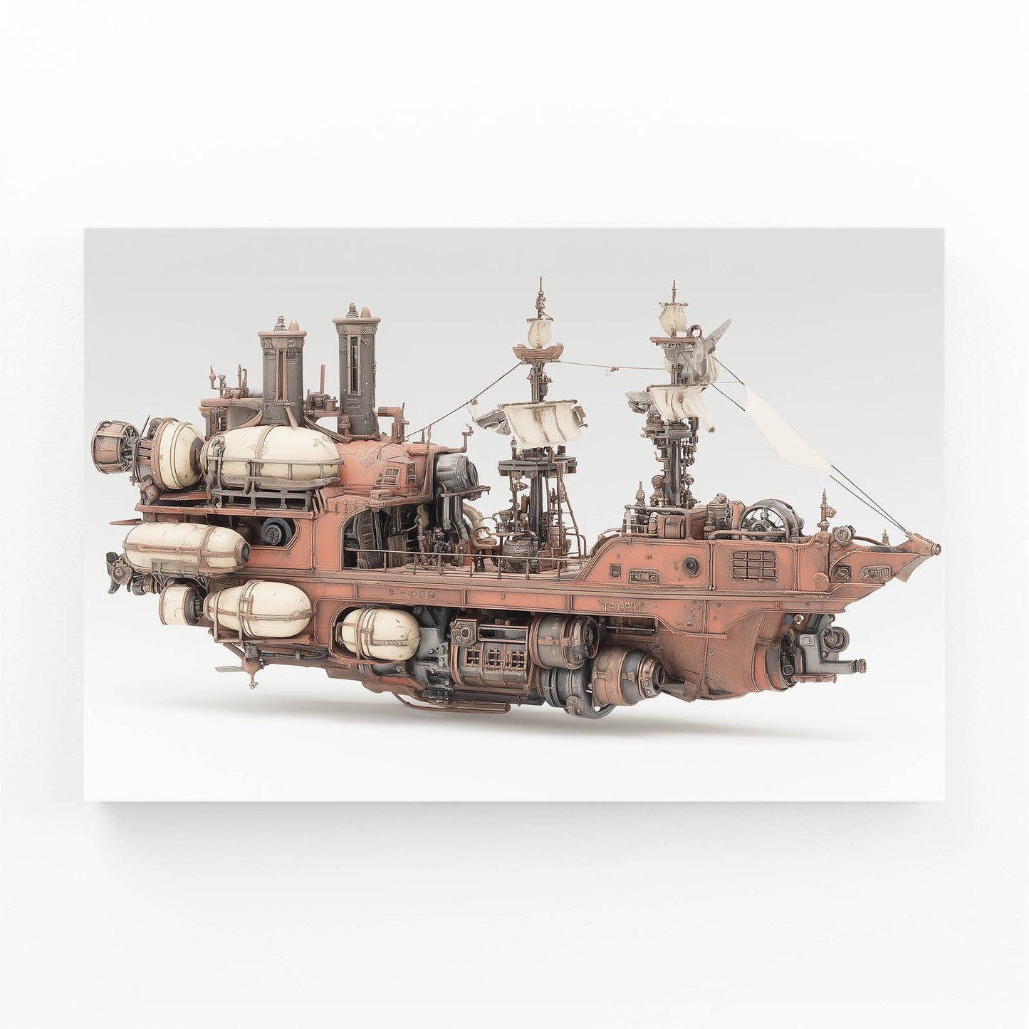 Rose Copper Skyship Steampunk Canvas Art – rose copper skyship steampunk canvas print
