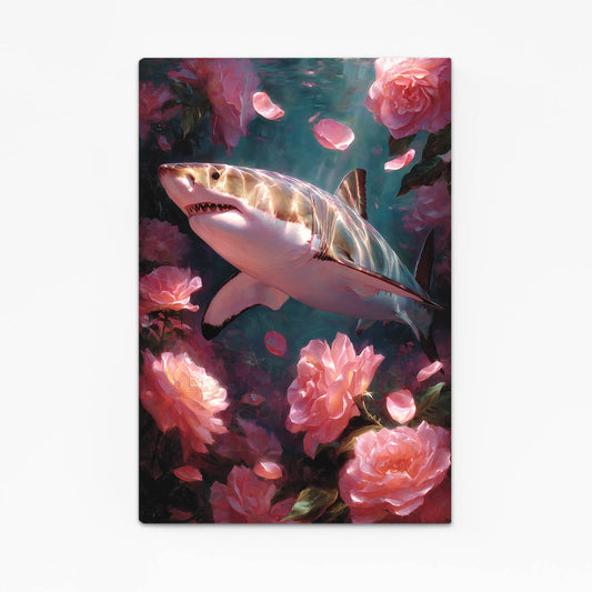 Rose Garden Bloom Shark Wall Art – rose garden bloom shark canvas print