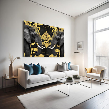Royal Black Elephant Art