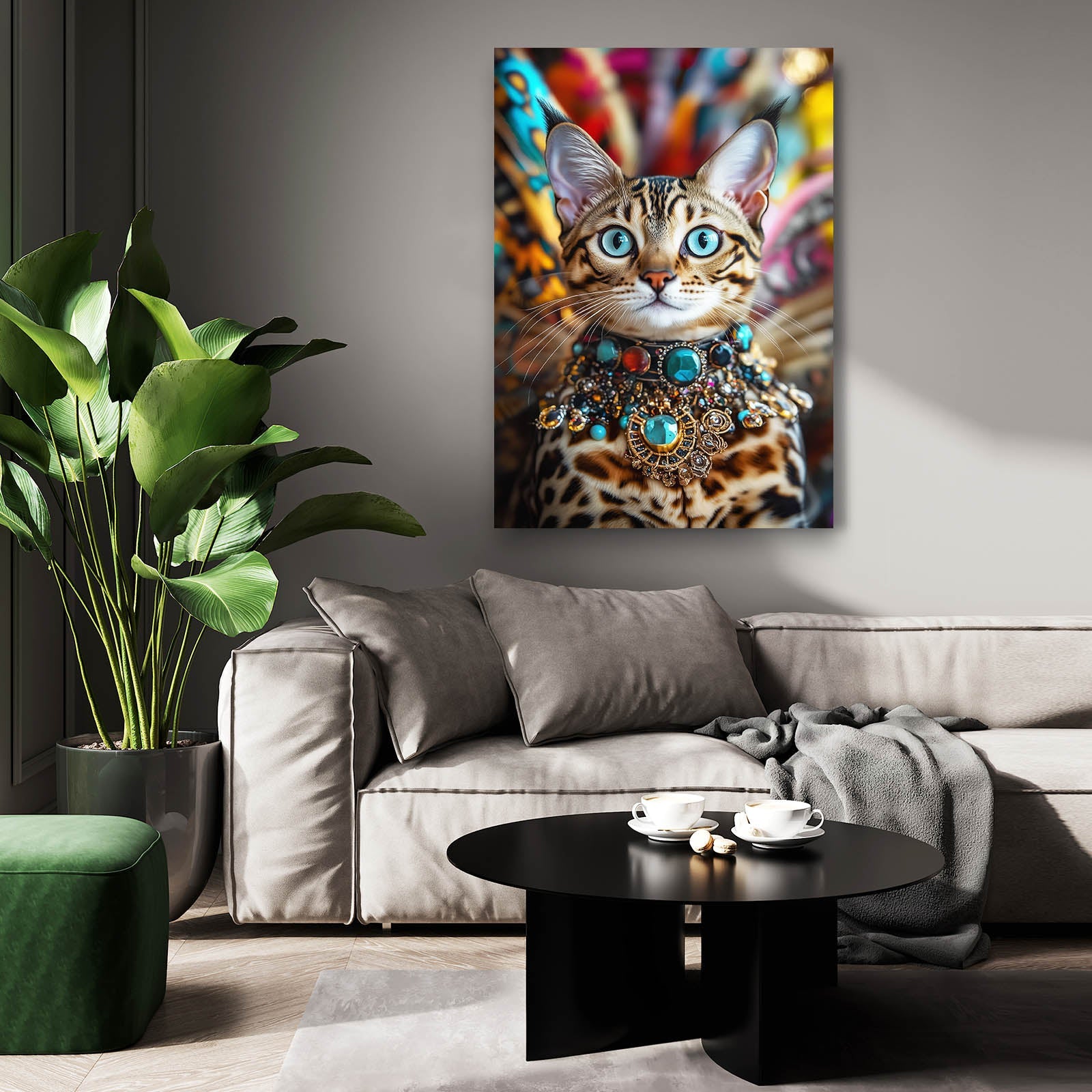 Royal Jewels Cat Art