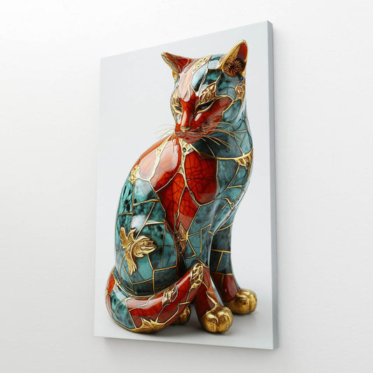 Royal Mosaic Cat Wall Art