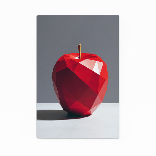 Ruby Low Poly Apple Canvas – ruby low poly apple canvas print