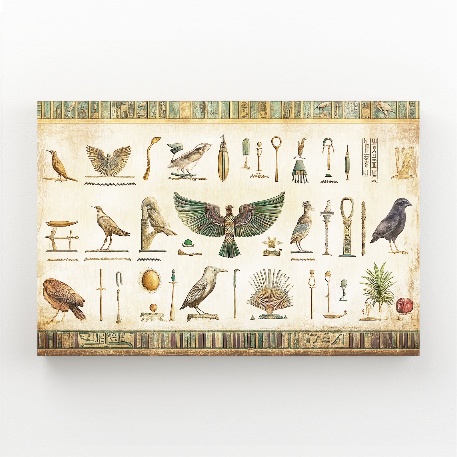 Sacred Animal Glyphs Egyptian Art – sacred animal glyphs egyptian canvas print