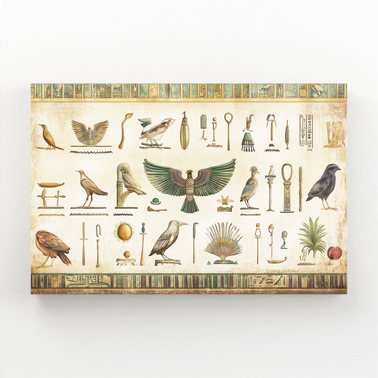 Sacred Animal Glyphs Egyptian Art – sacred animal glyphs egyptian canvas print