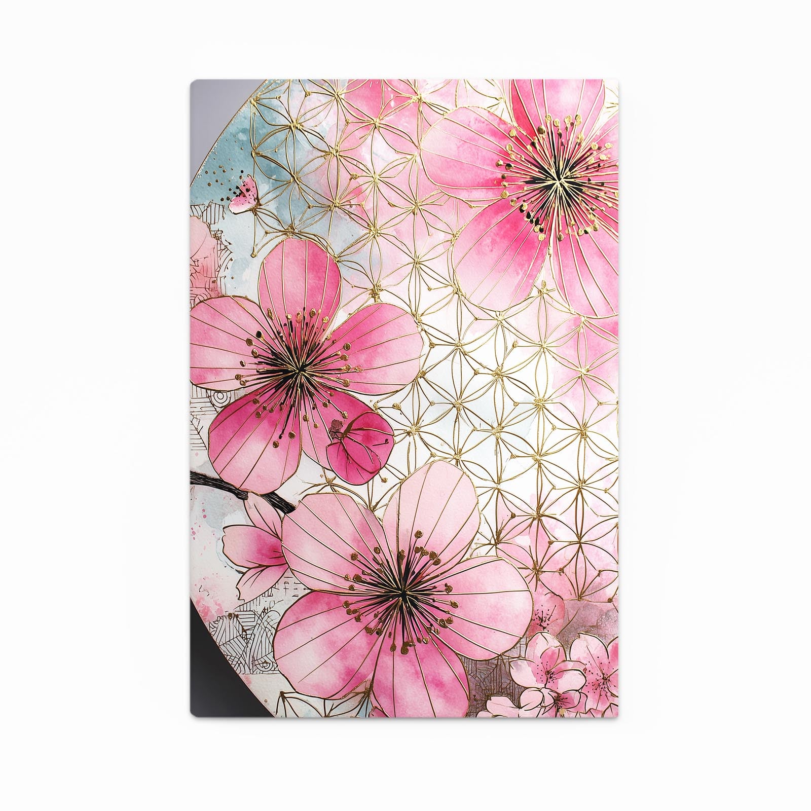 Sacred Geometry Bloom Cherry Blossom Wall Art – sacred geometry bloom cherry blossom canvas print