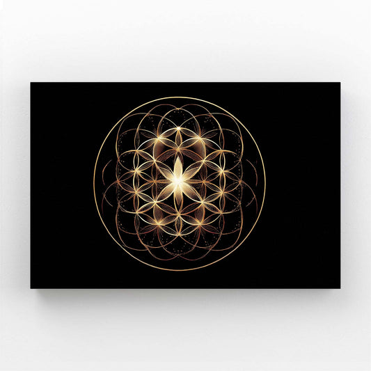 Sacred Geometry Orb Gold Wall Art – sacred geometry orb gold canvas print