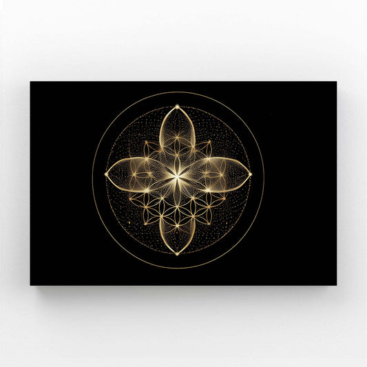 Sacred Gold Emblem Wall Art – sacred gold emblem gold canvas print