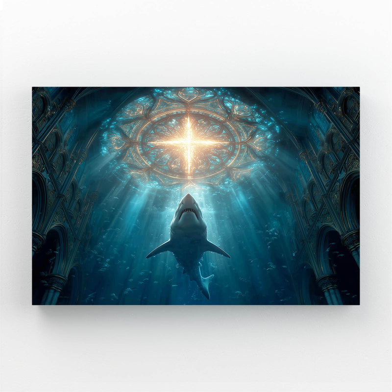 Sacred Light Cathedral Shark Wall Art – sacred light cathedral shark canvas print