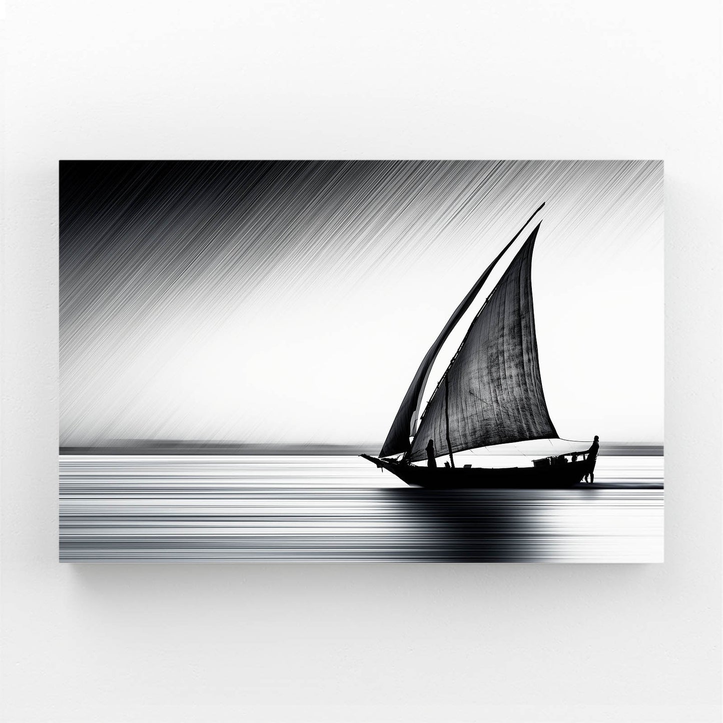 Sailboat Minimalist Seascape Photography Wall Decor – sailboat minimalist seascape photography canvas print