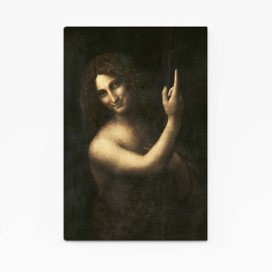 Saint John The Baptist Da Vinci Wall Art — realism canvas print, canvas print on white background