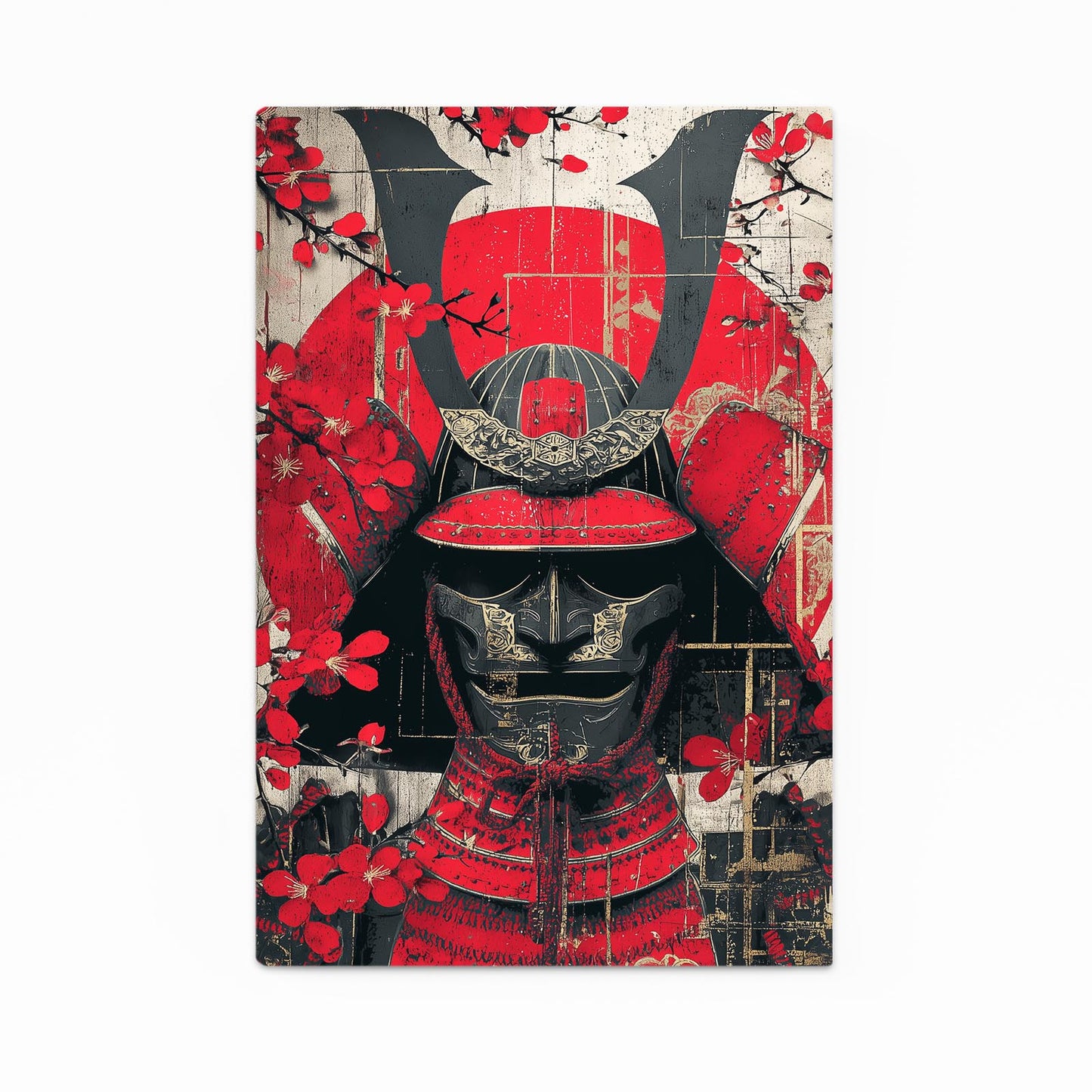 Samurai Helmet Cherry Blossom Art – samurai helmet cherry blossom canvas print