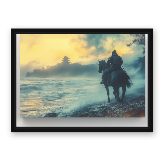 Samurai Horse Prints – with Premium Black wood frame